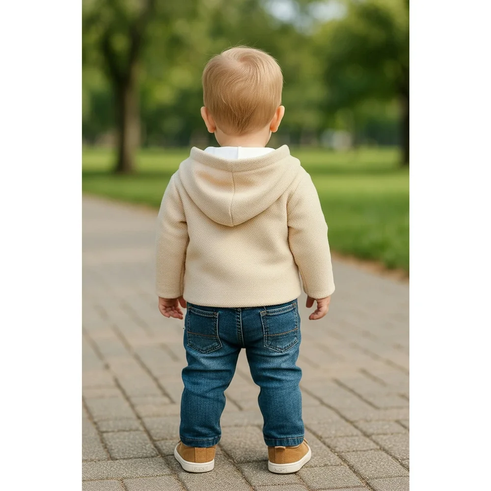 NWT First Impressions Unisex Faux Sherpa Lined Hooded Jacket 3-6 Months